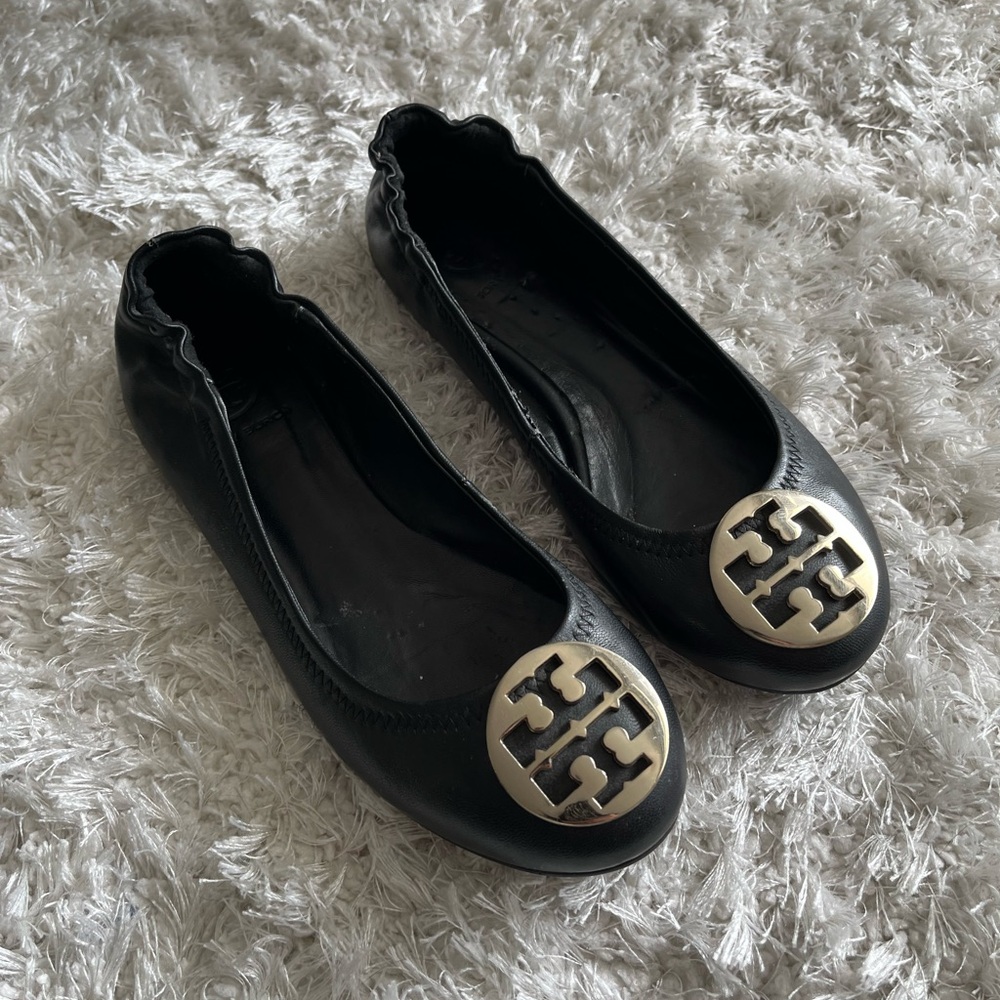 Tory Burch Black Ballet Flats